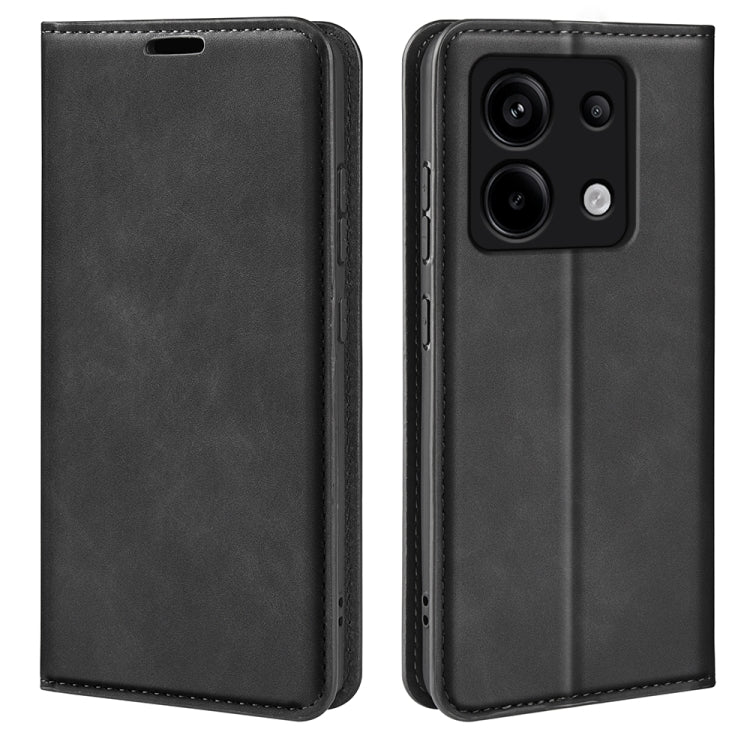 Retro-skin Magnetic Suction Leather Phone Case, For Xiaomi Redmi 13C, For Xiaomi Redmi Note 13 Pro+, For Xiaomi Redmi Note 13 Pro 5G, For Xiaomi Redmi K70, For Xiaomi 13T