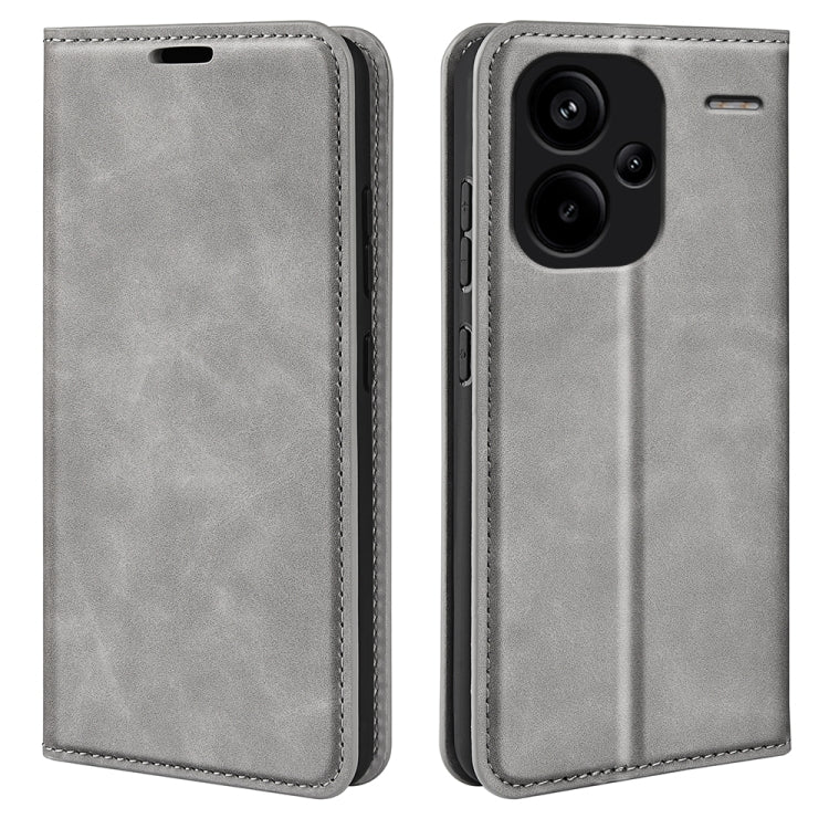 Retro-skin Magnetic Suction Leather Phone Case, For Xiaomi Redmi 13C, For Xiaomi Redmi Note 13 Pro+, For Xiaomi Redmi Note 13 Pro 5G, For Xiaomi Redmi K70, For Xiaomi 13T
