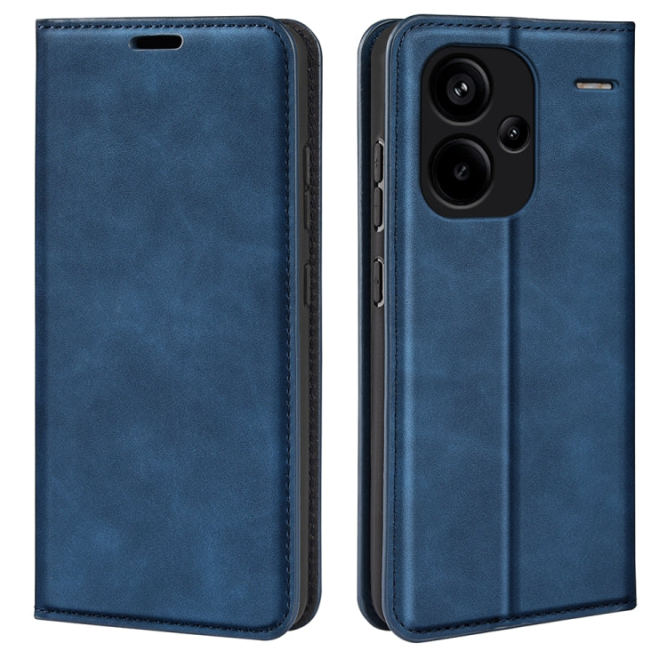 Retro-skin Magnetic Suction Leather Phone Case, For Xiaomi Redmi 13C, For Xiaomi Redmi Note 13 Pro+, For Xiaomi Redmi Note 13 Pro 5G, For Xiaomi Redmi K70, For Xiaomi 13T