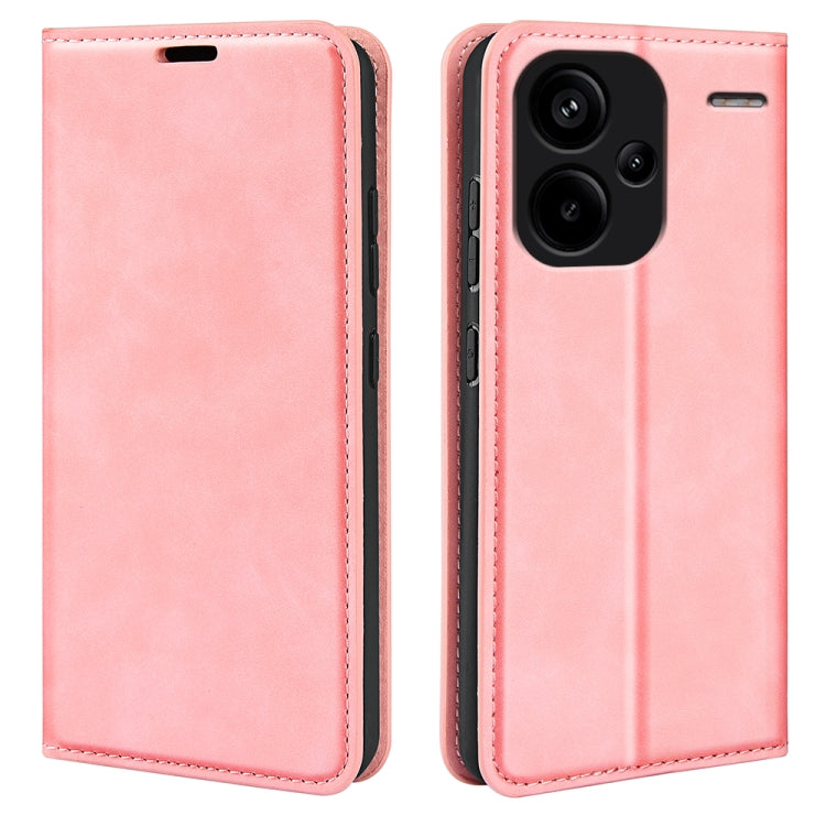 Retro-skin Magnetic Suction Leather Phone Case, For Xiaomi Redmi 13C, For Xiaomi Redmi Note 13 Pro+, For Xiaomi Redmi Note 13 Pro 5G, For Xiaomi Redmi K70, For Xiaomi 13T