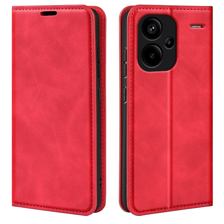 Retro-skin Magnetic Suction Leather Phone Case, For Xiaomi Redmi 13C, For Xiaomi Redmi Note 13 Pro+, For Xiaomi Redmi Note 13 Pro 5G, For Xiaomi Redmi K70, For Xiaomi 13T