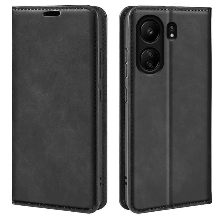 Retro-skin Magnetic Suction Leather Phone Case, For Xiaomi Redmi 13C, For Xiaomi Redmi Note 13 Pro+, For Xiaomi Redmi Note 13 Pro 5G, For Xiaomi Redmi K70, For Xiaomi 13T