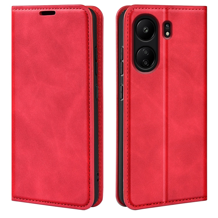 Retro-skin Magnetic Suction Leather Phone Case, For Xiaomi Redmi 13C, For Xiaomi Redmi Note 13 Pro+, For Xiaomi Redmi Note 13 Pro 5G, For Xiaomi Redmi K70, For Xiaomi 13T