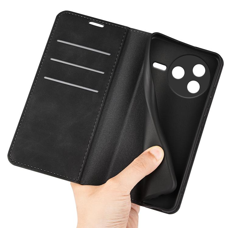 Retro-skin Magnetic Suction Leather Phone Case, For Redmi K80 / Poco F7 Pro