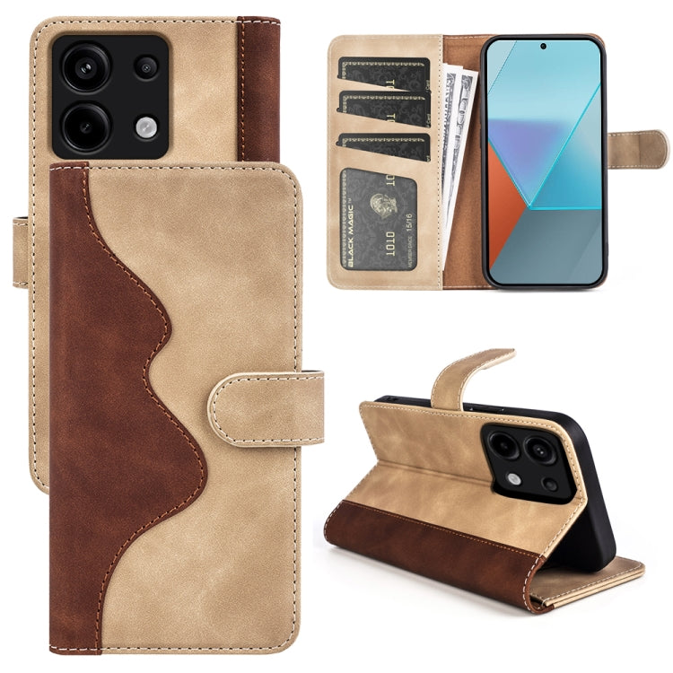 Stitching Horizontal Flip Leather Phone Case, For Xiaomi Redmi Note 13 Pro 5G, For Xiaomi Redmi K70, For Xiaomi 13T, For Redmi Note 15 Pro+ 5G Global 163.3mm, For Redmi Note 15 4G / 5G EU 164mm