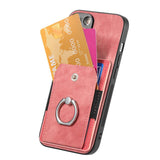Retro Skin-feel Ring Card Wallet Phone Case, For iPhone 17 Pro Max, For iPhone 17 Pro, For iPhone 17, For iPhone Air, For iPhone 16 Pro Max, For iPhone 16 Pro, For iPhone 16 Plus, For iPhone 16