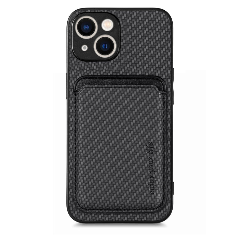 Carbon Fiber Leather Card Magsafe Phone Case, For iPhone 15 Pro Max, For iPhone 15 Pro, For iPhone 15 Plus, For iPhone 15
