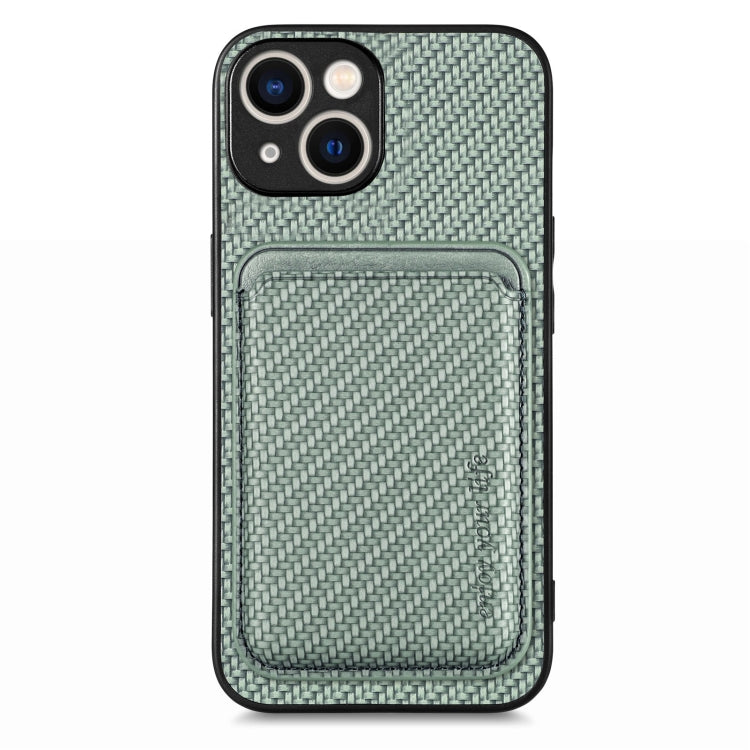Carbon Fiber Leather Card Magsafe Phone Case, For iPhone 15 Pro Max, For iPhone 15 Pro, For iPhone 15 Plus, For iPhone 15