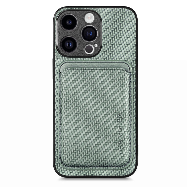 Carbon Fiber Leather Card Magsafe Phone Case, For iPhone 15 Pro Max, For iPhone 15 Pro, For iPhone 15 Plus, For iPhone 15