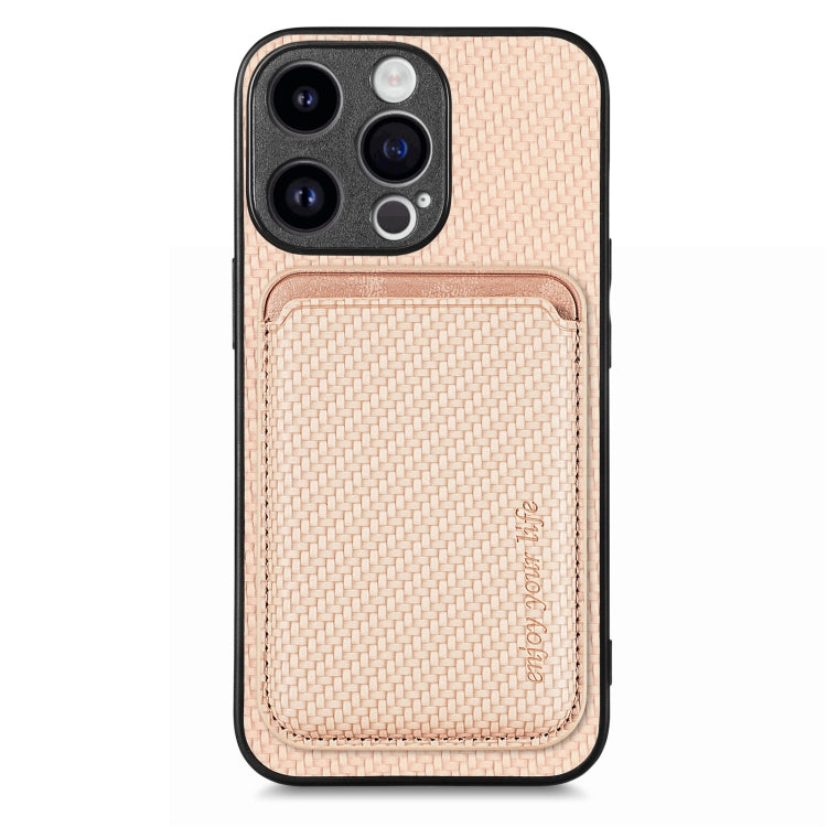 Carbon Fiber Leather Card Magsafe Phone Case, For iPhone 15 Pro Max, For iPhone 15 Pro, For iPhone 15 Plus, For iPhone 15