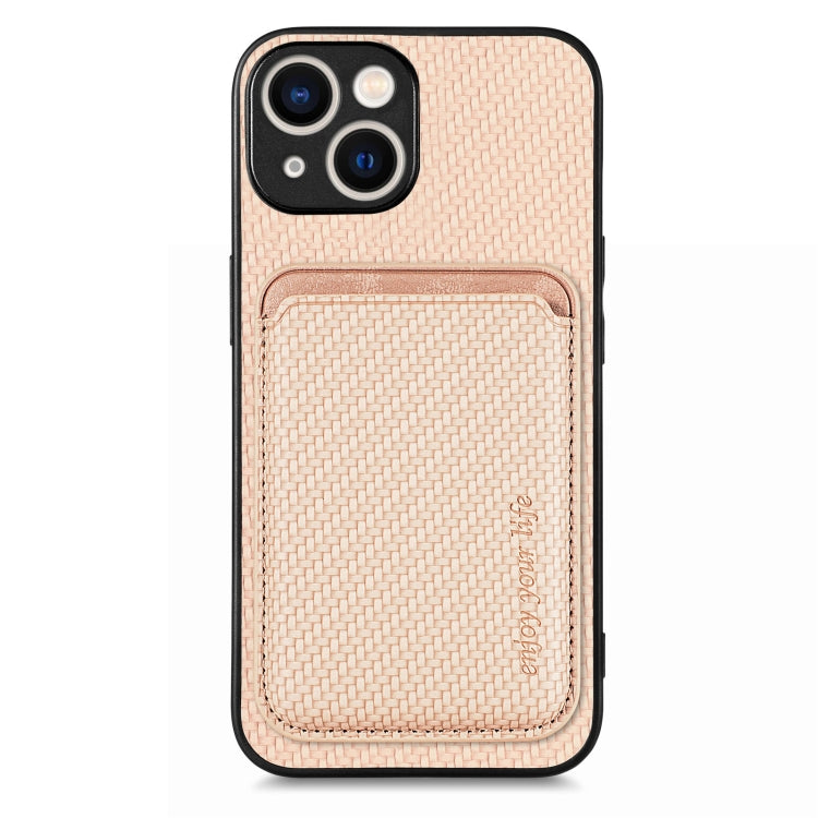 Carbon Fiber Leather Card Magsafe Phone Case, For iPhone 15 Pro Max, For iPhone 15 Pro, For iPhone 15 Plus, For iPhone 15
