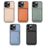 Carbon Fiber Leather Card Magsafe Phone Case, For iPhone 15 Pro Max, For iPhone 15 Pro, For iPhone 15 Plus, For iPhone 15