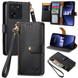 Love Zipper Lanyard Leather Phone Case, For Xiaomi 14 Ultra, For Xiaomi Redmi Note 13 5G, For Xiaomi Redmi Note 13 Pro 5G, For Xiaomi 13T, For Xiaomi 13 Lite, For Redmi 15C 5G / 4G Glodal 171mm