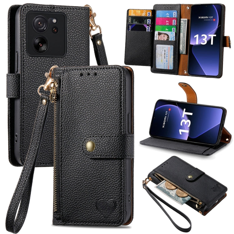 Love Zipper Lanyard Leather Phone Case, For Xiaomi 14 Ultra, For Xiaomi Redmi Note 13 5G, For Xiaomi Redmi Note 13 Pro 5G, For Xiaomi 13T, For Xiaomi 13 Lite, For Redmi 15C 5G / 4G Glodal 171mm