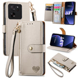 Love Zipper Lanyard Leather Phone Case, For Xiaomi 14 Ultra, For Xiaomi Redmi Note 13 5G, For Xiaomi Redmi Note 13 Pro 5G, For Xiaomi 13T, For Xiaomi 13 Lite, For Redmi 15C 5G / 4G Glodal 171mm