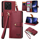 Love Zipper Lanyard Leather Phone Case, For Xiaomi 14 Ultra, For Xiaomi Redmi Note 13 5G, For Xiaomi Redmi Note 13 Pro 5G, For Xiaomi 13T, For Xiaomi 13 Lite, For Redmi 15C 5G / 4G Glodal 171mm
