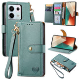 Love Zipper Lanyard Leather Phone Case, For Xiaomi 14 Ultra, For Xiaomi Redmi Note 13 5G, For Xiaomi Redmi Note 13 Pro 5G, For Xiaomi 13T, For Xiaomi 13 Lite, For Redmi 15C 5G / 4G Glodal 171mm