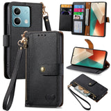 Love Zipper Lanyard Leather Phone Case, For Xiaomi 14 Ultra, For Xiaomi Redmi Note 13 5G, For Xiaomi Redmi Note 13 Pro 5G, For Xiaomi 13T, For Xiaomi 13 Lite, For Redmi 15C 5G / 4G Glodal 171mm