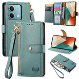 Love Zipper Lanyard Leather Phone Case, For Xiaomi 14 Ultra, For Xiaomi Redmi Note 13 5G, For Xiaomi Redmi Note 13 Pro 5G, For Xiaomi 13T, For Xiaomi 13 Lite, For Redmi 15C 5G / 4G Glodal 171mm