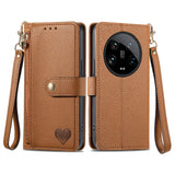Love Zipper Lanyard Leather Phone Case, For Xiaomi 14 Ultra, For Xiaomi Redmi Note 13 5G, For Xiaomi Redmi Note 13 Pro 5G, For Xiaomi 13T, For Xiaomi 13 Lite, For Redmi 15C 5G / 4G Glodal 171mm