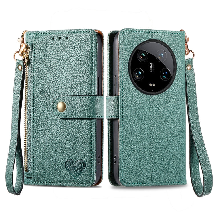 Love Zipper Lanyard Leather Phone Case, For Xiaomi 14 Ultra, For Xiaomi Redmi Note 13 5G, For Xiaomi Redmi Note 13 Pro 5G, For Xiaomi 13T, For Xiaomi 13 Lite, For Redmi 15C 5G / 4G Glodal 171mm
