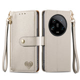 Love Zipper Lanyard Leather Phone Case, For Xiaomi 14 Ultra, For Xiaomi Redmi Note 13 5G, For Xiaomi Redmi Note 13 Pro 5G, For Xiaomi 13T, For Xiaomi 13 Lite, For Redmi 15C 5G / 4G Glodal 171mm