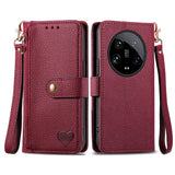 Love Zipper Lanyard Leather Phone Case, For Xiaomi 14 Ultra, For Xiaomi Redmi Note 13 5G, For Xiaomi Redmi Note 13 Pro 5G, For Xiaomi 13T, For Xiaomi 13 Lite, For Redmi 15C 5G / 4G Glodal 171mm