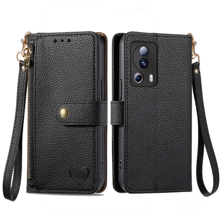 Love Zipper Lanyard Leather Phone Case, For Xiaomi 14 Ultra, For Xiaomi Redmi Note 13 5G, For Xiaomi Redmi Note 13 Pro 5G, For Xiaomi 13T, For Xiaomi 13 Lite, For Redmi 15C 5G / 4G Glodal 171mm