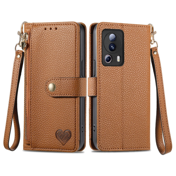 Love Zipper Lanyard Leather Phone Case, For Xiaomi 14 Ultra, For Xiaomi Redmi Note 13 5G, For Xiaomi Redmi Note 13 Pro 5G, For Xiaomi 13T, For Xiaomi 13 Lite, For Redmi 15C 5G / 4G Glodal 171mm