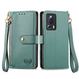 Love Zipper Lanyard Leather Phone Case, For Xiaomi 14 Ultra, For Xiaomi Redmi Note 13 5G, For Xiaomi Redmi Note 13 Pro 5G, For Xiaomi 13T, For Xiaomi 13 Lite, For Redmi 15C 5G / 4G Glodal 171mm