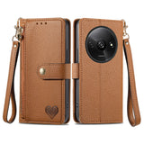 Love Zipper Lanyard Leather Phone Case, For Xiaomi 15, For Xiaomi Redmi Note 14 5G, For Xiaomi Redmi Note 14 Pro+ 5G, For Xiaomi Redmi Note 14 Pro 5G, For Xiaomi Redmi A3 4G, For Xiaomi Redmi Note 13 Pro 4G, For Xiaomi Redmi Note 13 4G                 ...