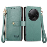 Love Zipper Lanyard Leather Phone Case, For Xiaomi 15, For Xiaomi Redmi Note 14 5G, For Xiaomi Redmi Note 14 Pro+ 5G, For Xiaomi Redmi Note 14 Pro 5G, For Xiaomi Redmi A3 4G, For Xiaomi Redmi Note 13 Pro 4G, For Xiaomi Redmi Note 13 4G                 ...