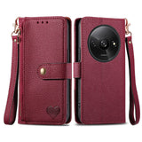 Love Zipper Lanyard Leather Phone Case, For Xiaomi 15, For Xiaomi Redmi Note 14 5G, For Xiaomi Redmi Note 14 Pro+ 5G, For Xiaomi Redmi Note 14 Pro 5G, For Xiaomi Redmi A3 4G, For Xiaomi Redmi Note 13 Pro 4G, For Xiaomi Redmi Note 13 4G                 ...