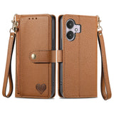 Love Zipper Lanyard Leather Phone Case, For Xiaomi 15, For Xiaomi Redmi Note 14 5G, For Xiaomi Redmi Note 14 Pro+ 5G, For Xiaomi Redmi Note 14 Pro 5G, For Xiaomi Redmi A3 4G, For Xiaomi Redmi Note 13 Pro 4G, For Xiaomi Redmi Note 13 4G                 ...