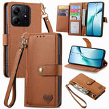 Love Zipper Lanyard Leather Phone Case, For Xiaomi 15, For Xiaomi Redmi Note 14 5G, For Xiaomi Redmi Note 14 Pro+ 5G, For Xiaomi Redmi Note 14 Pro 5G, For Xiaomi Redmi A3 4G, For Xiaomi Redmi Note 13 Pro 4G, For Xiaomi Redmi Note 13 4G                 ...