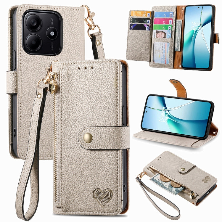 Love Zipper Lanyard Leather Phone Case, For Xiaomi 15, For Xiaomi Redmi Note 14 5G, For Xiaomi Redmi Note 14 Pro+ 5G, For Xiaomi Redmi Note 14 Pro 5G, For Xiaomi Redmi A3 4G, For Xiaomi Redmi Note 13 Pro 4G, For Xiaomi Redmi Note 13 4G                 ...