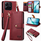Love Zipper Lanyard Leather Phone Case, For Xiaomi 15, For Xiaomi Redmi Note 14 5G, For Xiaomi Redmi Note 14 Pro+ 5G, For Xiaomi Redmi Note 14 Pro 5G, For Xiaomi Redmi A3 4G, For Xiaomi Redmi Note 13 Pro 4G, For Xiaomi Redmi Note 13 4G                 ...