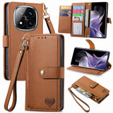 Love Zipper Lanyard Leather Phone Case, For Xiaomi 15, For Xiaomi Redmi Note 14 5G, For Xiaomi Redmi Note 14 Pro+ 5G, For Xiaomi Redmi Note 14 Pro 5G, For Xiaomi Redmi A3 4G, For Xiaomi Redmi Note 13 Pro 4G, For Xiaomi Redmi Note 13 4G                 ...