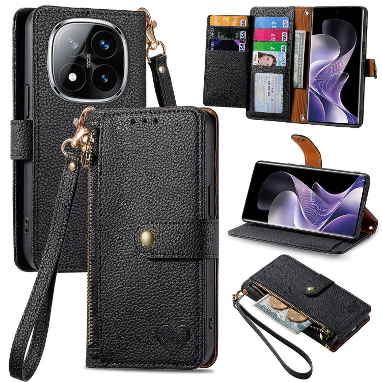 Love Zipper Lanyard Leather Phone Case, For Xiaomi 15, For Xiaomi Redmi Note 14 5G, For Xiaomi Redmi Note 14 Pro+ 5G, For Xiaomi Redmi Note 14 Pro 5G, For Xiaomi Redmi A3 4G, For Xiaomi Redmi Note 13 Pro 4G, For Xiaomi Redmi Note 13 4G                 ...
