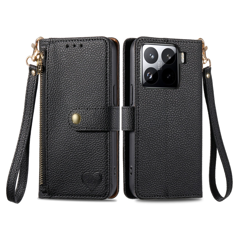 Love Zipper Lanyard Leather Phone Case, For Xiaomi 15, For Xiaomi Redmi Note 14 5G, For Xiaomi Redmi Note 14 Pro+ 5G, For Xiaomi Redmi Note 14 Pro 5G, For Xiaomi Redmi A3 4G, For Xiaomi Redmi Note 13 Pro 4G, For Xiaomi Redmi Note 13 4G                 ...