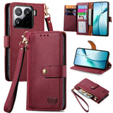 Love Zipper Lanyard Leather Phone Case, For Xiaomi 15, For Xiaomi Redmi Note 14 5G, For Xiaomi Redmi Note 14 Pro+ 5G, For Xiaomi Redmi Note 14 Pro 5G, For Xiaomi Redmi A3 4G, For Xiaomi Redmi Note 13 Pro 4G, For Xiaomi Redmi Note 13 4G                 ...