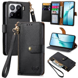 Love Zipper Lanyard Leather Phone Case, For Xiaomi 15T Pro, For Xiaomi 15T, For Redmi Note 14 4G 164.84mm, For Xiaomi 15 Ultra, For Redmi Turbo 4, For Xiaomi Poco X7 Pro, For Redmi Note 14 4G 163.25mm, For Xiaomi 15 Pro