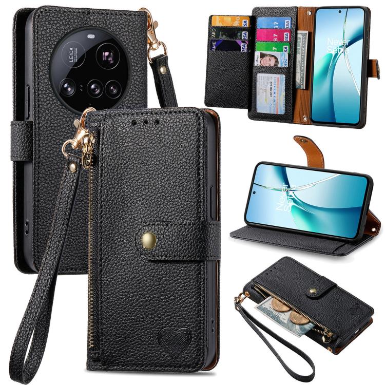 Love Zipper Lanyard Leather Phone Case, For Xiaomi 15T Pro, For Xiaomi 15T, For Redmi Note 14 4G 164.84mm, For Xiaomi 15 Ultra, For Redmi Turbo 4, For Xiaomi Poco X7 Pro, For Redmi Note 14 4G 163.25mm, For Xiaomi 15 Pro