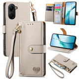 Love Zipper Lanyard Leather Phone Case, For Xiaomi 15T Pro, For Xiaomi 15T, For Redmi Note 14 4G 164.84mm, For Xiaomi 15 Ultra, For Redmi Turbo 4, For Xiaomi Poco X7 Pro, For Redmi Note 14 4G 163.25mm, For Xiaomi 15 Pro