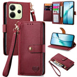 Love Zipper Lanyard Leather Phone Case, For Xiaomi 15T Pro, For Xiaomi 15T, For Redmi Note 14 4G 164.84mm, For Xiaomi 15 Ultra, For Redmi Turbo 4, For Xiaomi Poco X7 Pro, For Redmi Note 14 4G 163.25mm, For Xiaomi 15 Pro