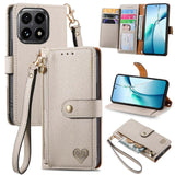 Love Zipper Lanyard Leather Phone Case, For Xiaomi 15T Pro, For Xiaomi 15T, For Redmi Note 14 4G 164.84mm, For Xiaomi 15 Ultra, For Redmi Turbo 4, For Xiaomi Poco X7 Pro, For Redmi Note 14 4G 163.25mm, For Xiaomi 15 Pro