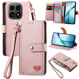 Love Zipper Lanyard Leather Phone Case, For Xiaomi 15T Pro, For Xiaomi 15T, For Redmi Note 14 4G 164.84mm, For Xiaomi 15 Ultra, For Redmi Turbo 4, For Xiaomi Poco X7 Pro, For Redmi Note 14 4G 163.25mm, For Xiaomi 15 Pro