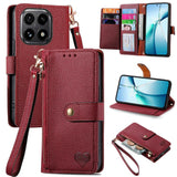 Love Zipper Lanyard Leather Phone Case, For Xiaomi 15T Pro, For Xiaomi 15T, For Redmi Note 14 4G 164.84mm, For Xiaomi 15 Ultra, For Redmi Turbo 4, For Xiaomi Poco X7 Pro, For Redmi Note 14 4G 163.25mm, For Xiaomi 15 Pro