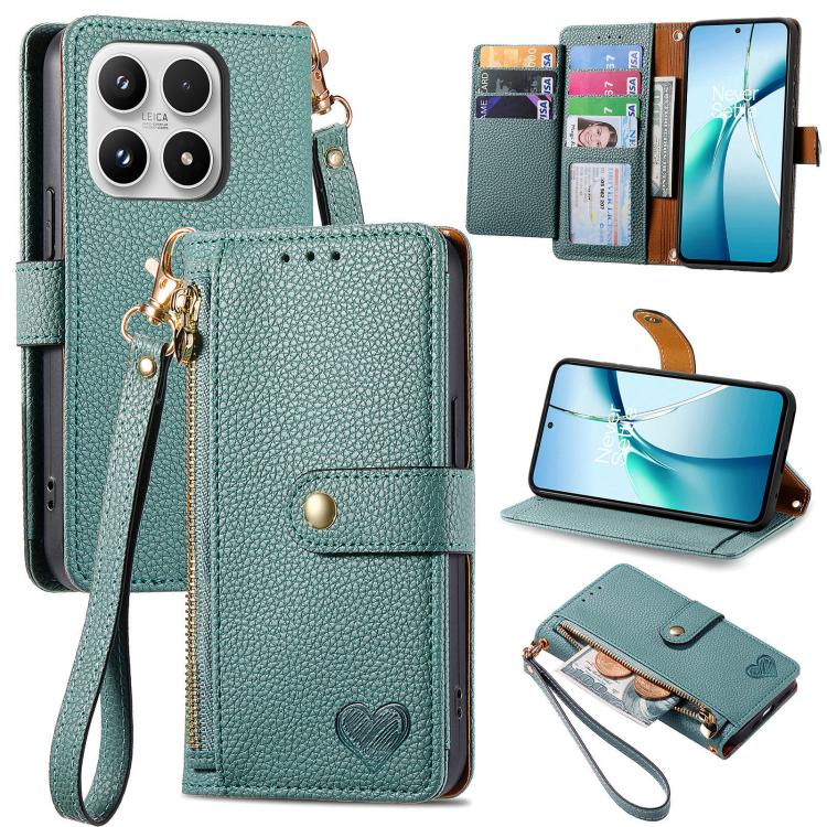 Love Zipper Lanyard Leather Phone Case, For Xiaomi Poco X8 Pro Max 5G, For Xiaomi Poco X8 Pro 5G, For Redmi Turbo 5 Max 5G, For Redmi Turbo 5 5G, For Xiaomi 17 Pro Max, For Xiaomi 17 Pro, For Xiaomi 17, For Xiaomi Poco M7 4G 169mm