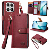 Love Zipper Lanyard Leather Phone Case, For Xiaomi Poco X8 Pro Max 5G, For Xiaomi Poco X8 Pro 5G, For Redmi Turbo 5 Max 5G, For Redmi Turbo 5 5G, For Xiaomi 17 Pro Max, For Xiaomi 17 Pro, For Xiaomi 17, For Xiaomi Poco M7 4G 169mm